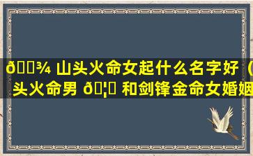 🌾 山头火命女起什么名字好（山头火命男 🦟 和剑锋金命女婚姻如何）